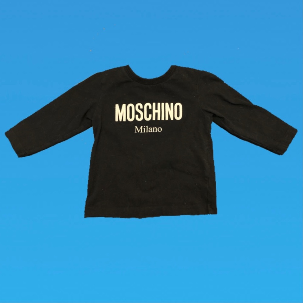 Black and White Baby Moschino Shirt 6/9 mos